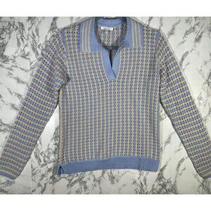 Maurices Womens Size XS Knit Long Sleeve Sweater Blue & Beige